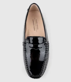 Gracey Driving Moccasin In Black Patent