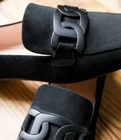 Graded Moccasin With Tonal Hardware In Black Suede