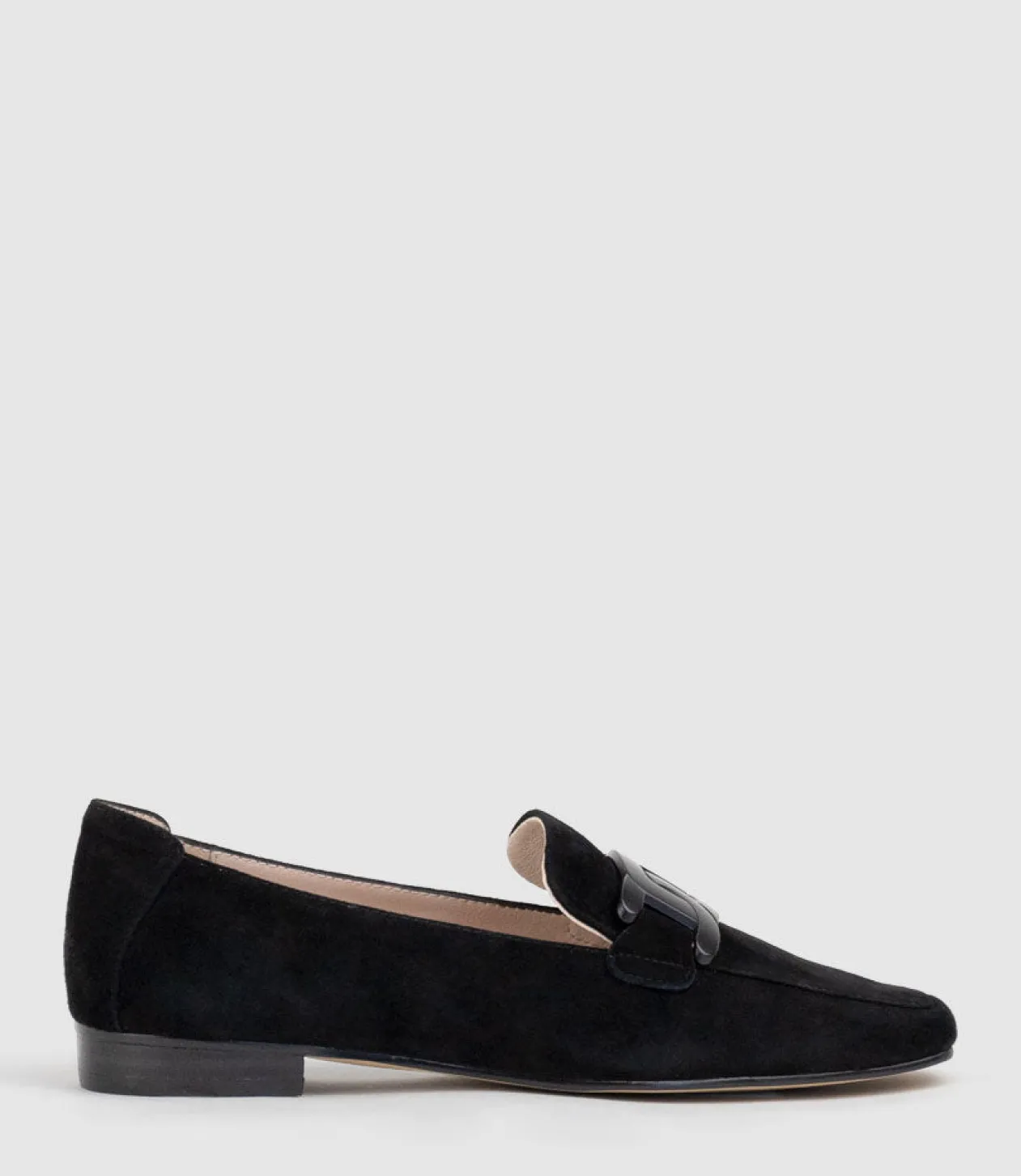 Graded Moccasin With Tonal Hardware In Black Suede
