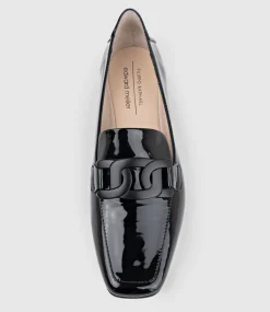 Grady Moccasin With Hardware In Black Patent