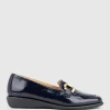 Gwen Comfort Loafer With Trim In Navy Patent