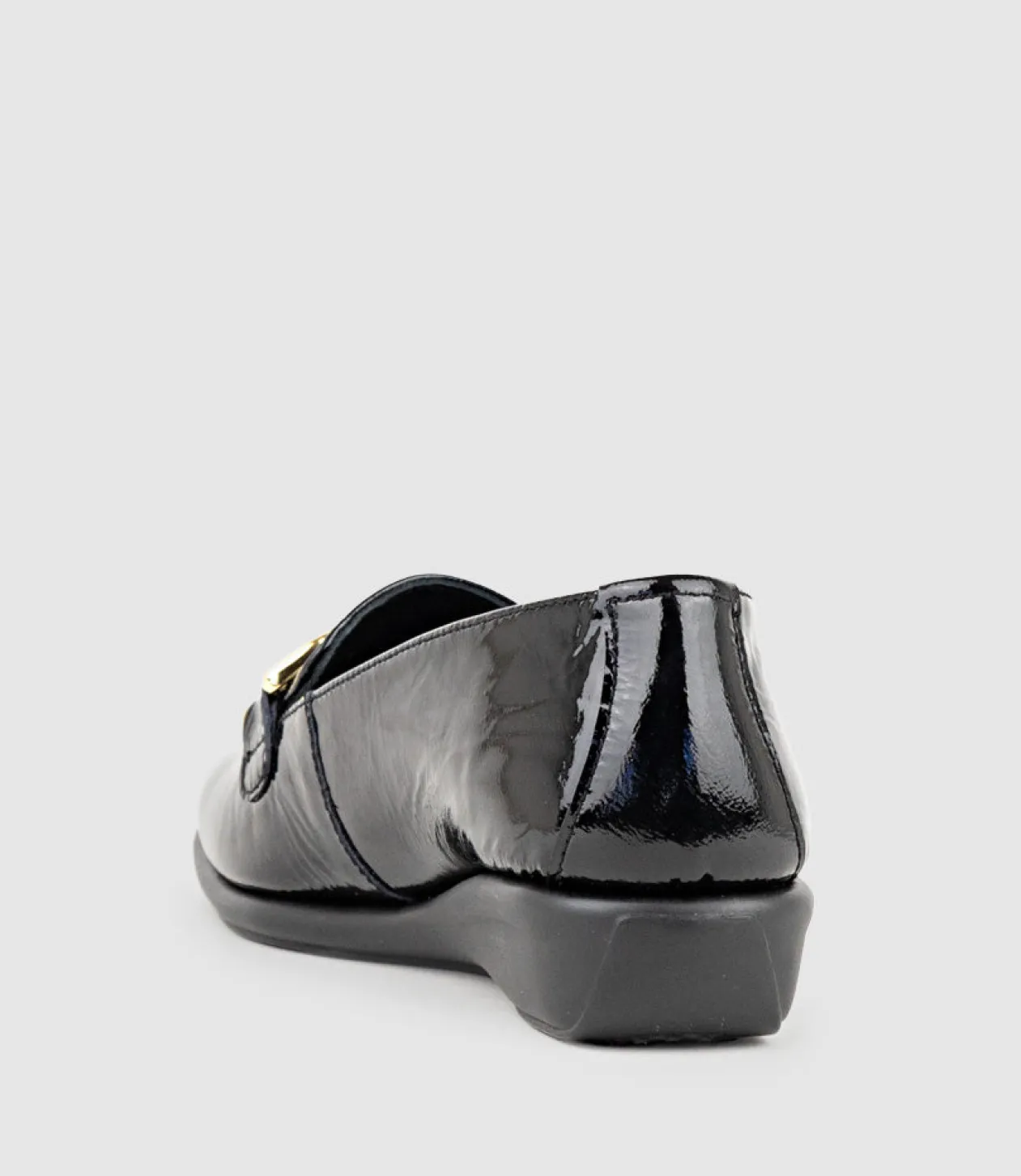 Gwen Comfort Loafer With Trim In Black Patent