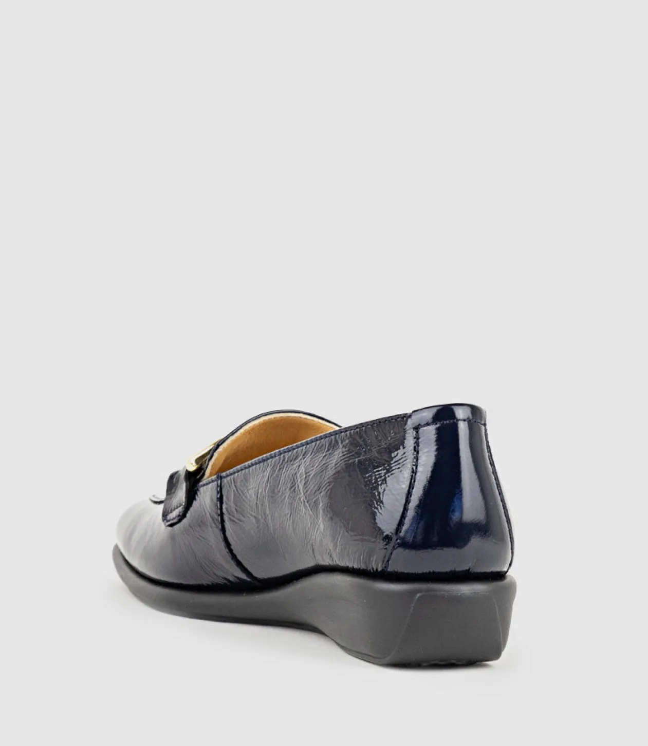 Gwen Comfort Loafer With Trim In Navy Patent