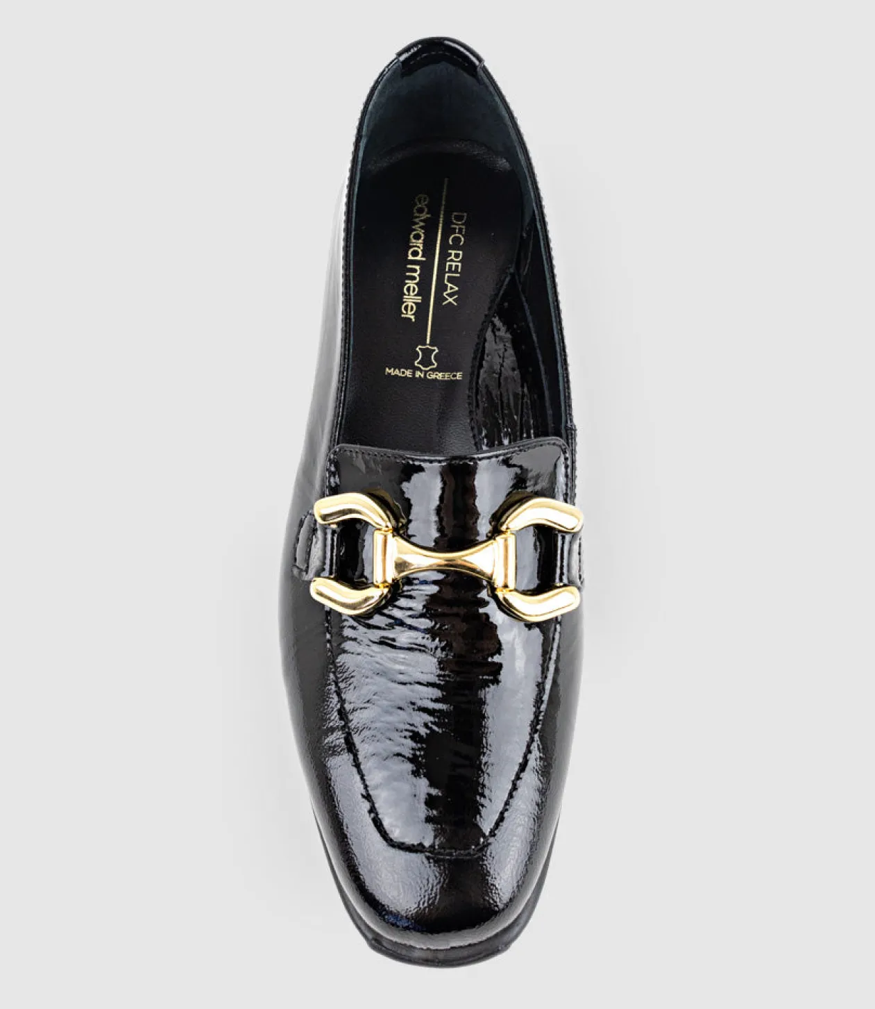 Gwen Comfort Loafer With Trim In Black Patent