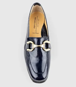 Gwen Comfort Loafer With Trim In Navy Patent