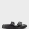 Hamlet Quilted Strap Slide On Unit In Black