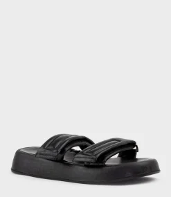 Hamlet Quilted Strap Slide On Unit In Black