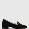 Harlee30 Moccasin With Trim In Black Suede