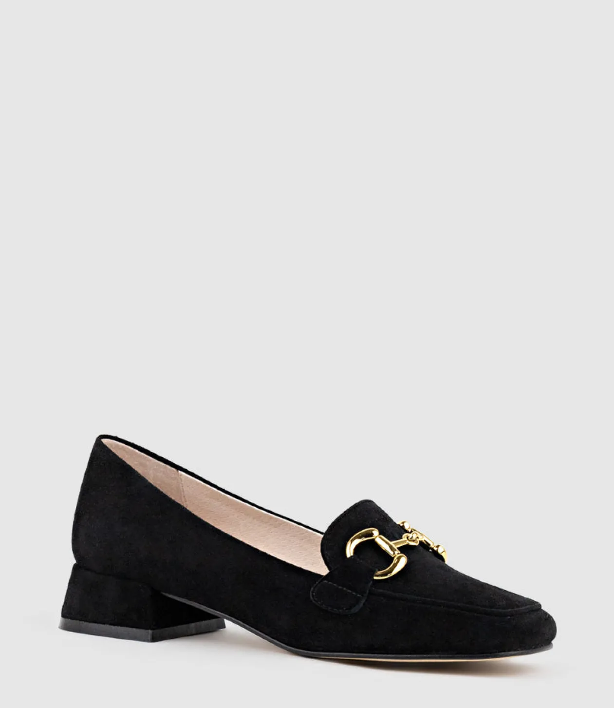 Harlee30 Moccasin With Trim In Black Suede
