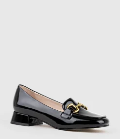 Harlee30 Moccasin With Trim In Black Patent
