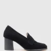Hazel65 Albert Throat Pump In Black Suede