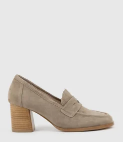 Hazel65 Albert Throat Pump In Latte Suede