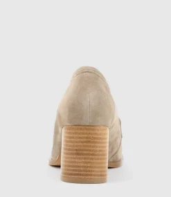 Hazel65 Albert Throat Pump In Latte Suede