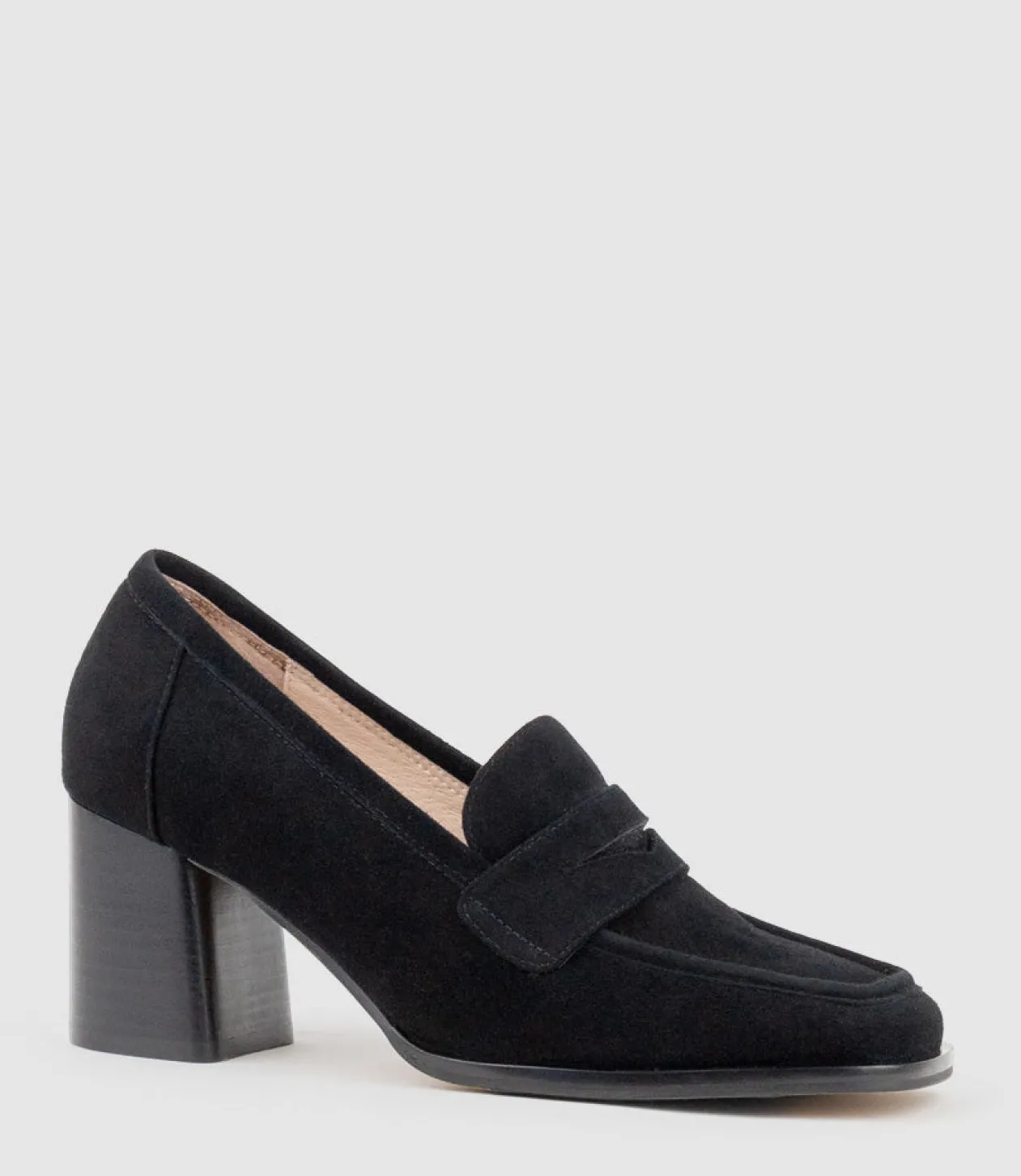 Hazel65 Albert Throat Pump In Black Suede