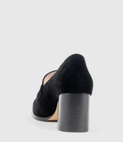 Hazel65 Albert Throat Pump In Black Suede