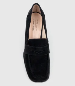 Hazel65 Albert Throat Pump In Black Suede