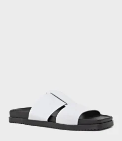 Herston Wide Strap Slide On Unit In White