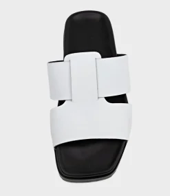 Herston Wide Strap Slide On Unit In White