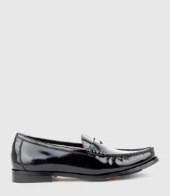 Hugo Penny Loafer In Black High Shine