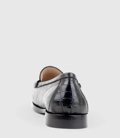 Hugo Penny Loafer In Black Croc