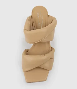 Imira55 Puffed Heel Slide In Cream