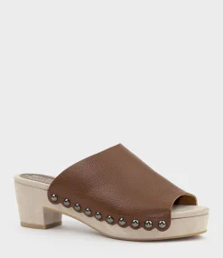 Inara65 Studded Slide On Unit In Tan