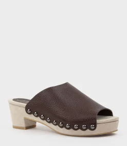 Inara65 Studded Slide On Unit In Brown