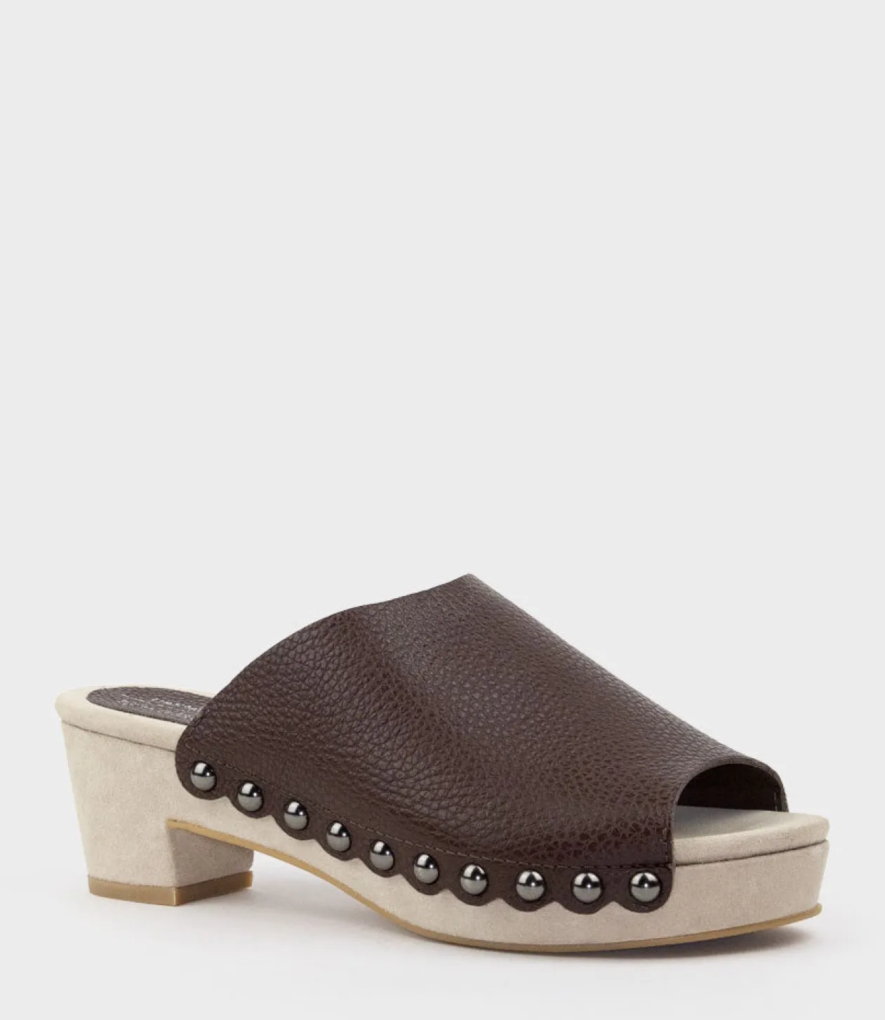 Inara65 Studded Slide On Unit In Brown