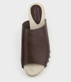 Inara65 Studded Slide On Unit In Brown