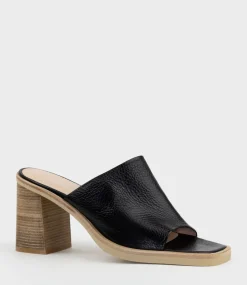 Inaya90 Block Heel Slide In Black
