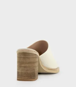 Inaya90 Block Heel Slide In Offwhite
