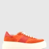 Jasper Retro Platform Sneaker In Orange Combo