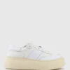 Jasper Retro Platform Sneaker In White