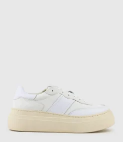Jasper Retro Platform Sneaker In White