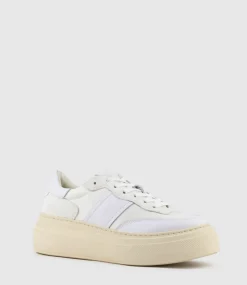 Jasper Retro Platform Sneaker In White
