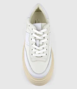 Jasper Retro Platform Sneaker In White