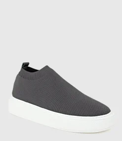 Jemma Pull On Stretch Sneaker In Grey