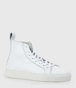 Josef High Top Sneaker In White