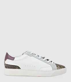 Josette Sneaker With Accents In Snake Combo
