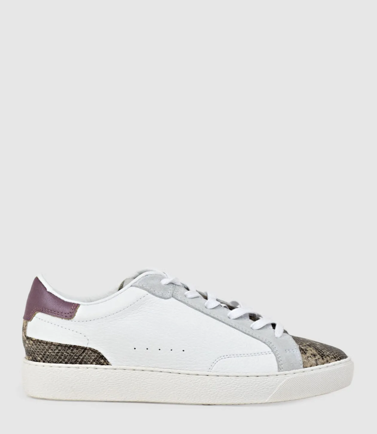 Josette Sneaker With Accents In Snake Combo