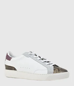 Josette Sneaker With Accents In Snake Combo