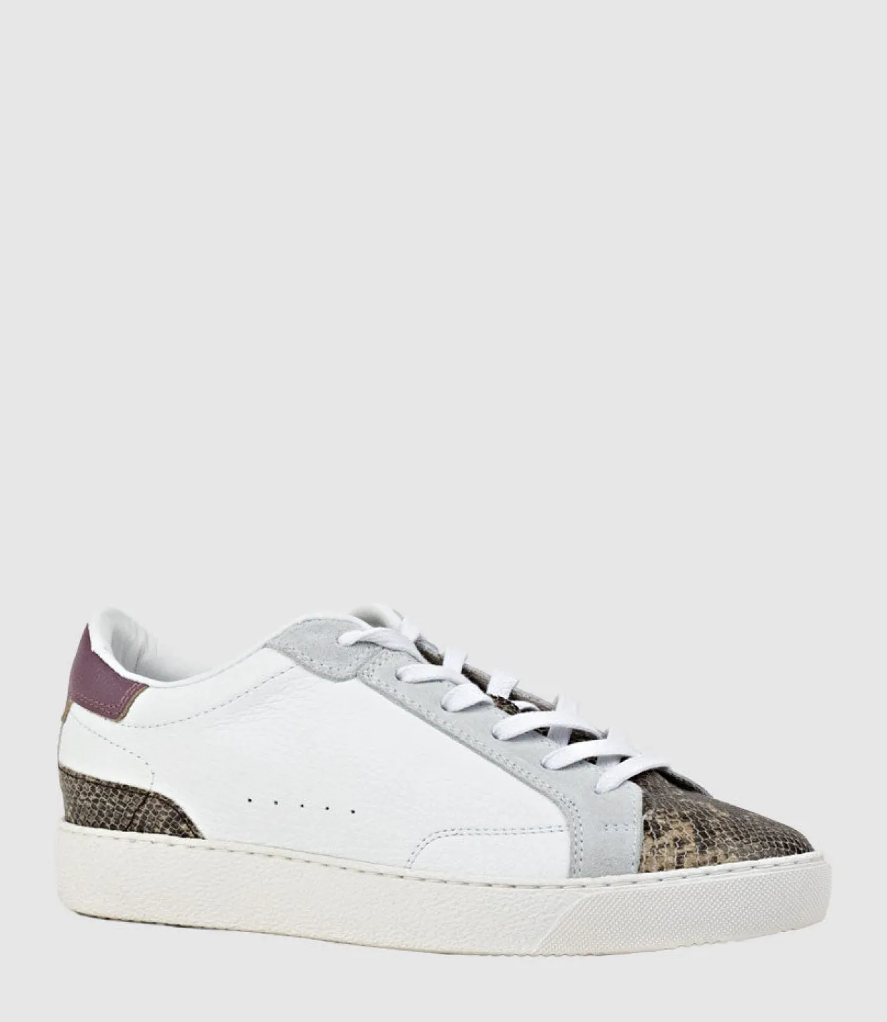 Josette Sneaker With Accents In Snake Combo