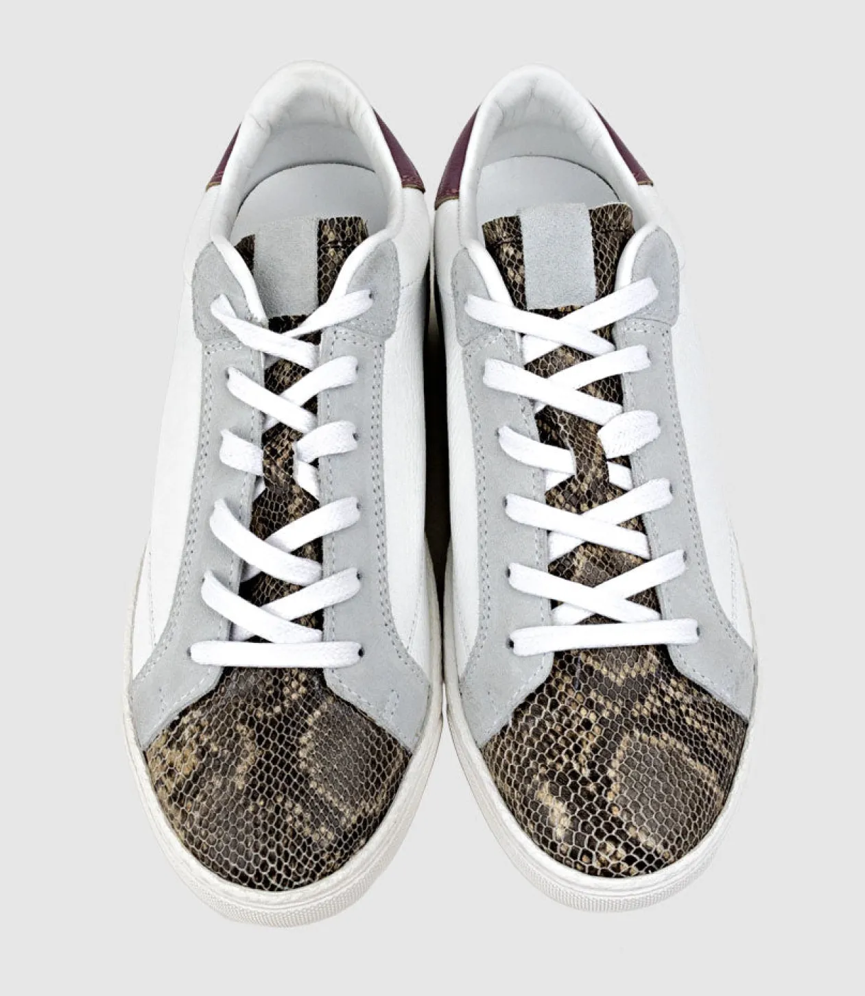 Josette Sneaker With Accents In Snake Combo