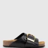 Kakari Buckle Slide On Footbed In Black