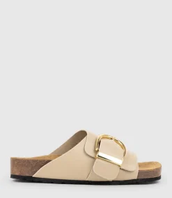 Kakari Buckle Slide On Footbed In Mink