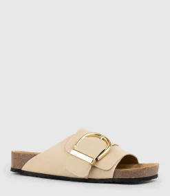Kakari Buckle Slide On Footbed In Mink