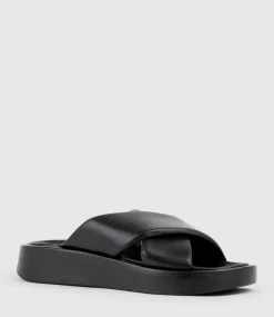 Kamir Crossover Slide On Chunky Unit In Black