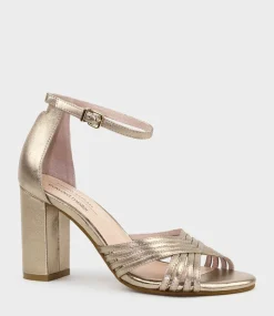 Karina85 Multistrap Block Heel Sandal In Rosegold