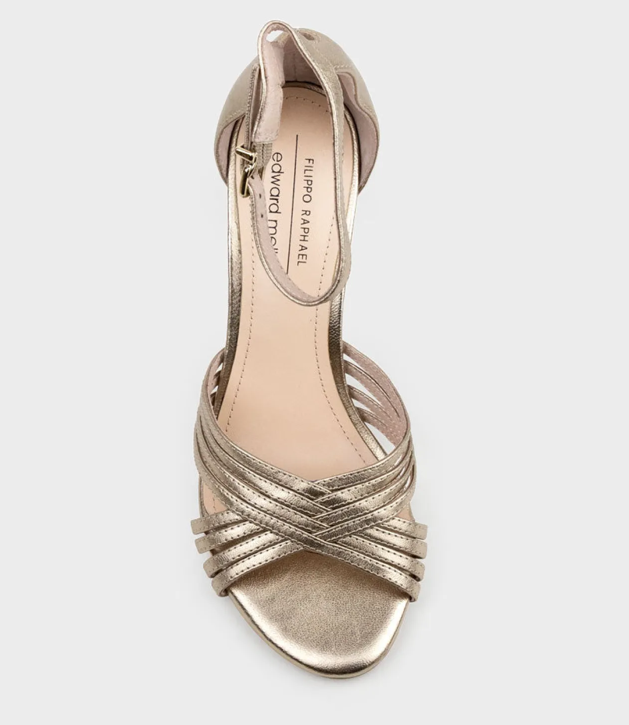 Karina85 Multistrap Block Heel Sandal In Rosegold