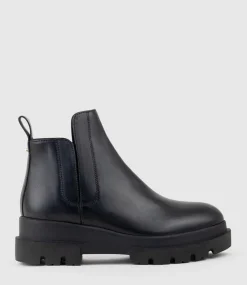 Kash Hidden Gusset Ankle Boot In Black